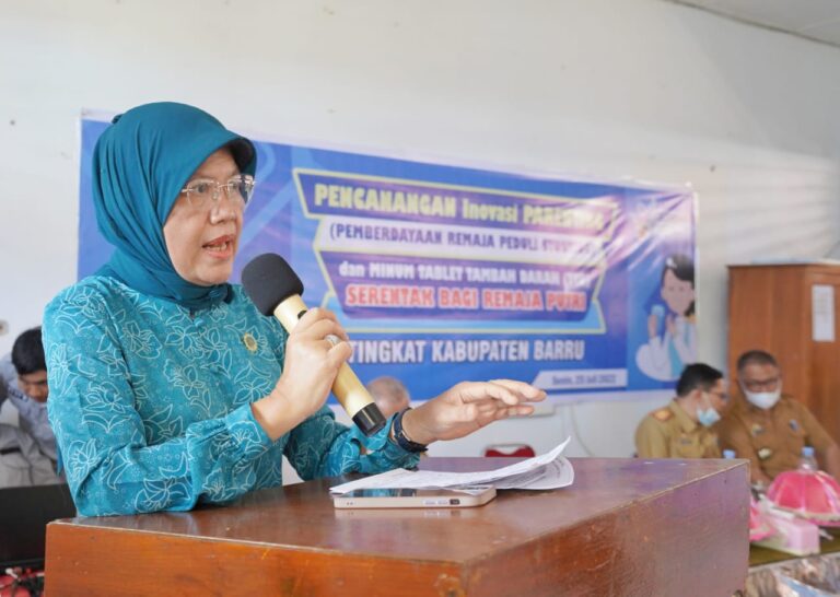 Ketua PKK Barru Hasnah Syam, Luncurkan Inovasi Percepatan Penurunan Stunting