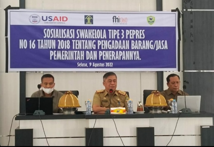 Sekda Barru Buka Sosialisasi Swakelola Tipe 3 Pepres No 16 T. 2018 Di Aula Bapeda