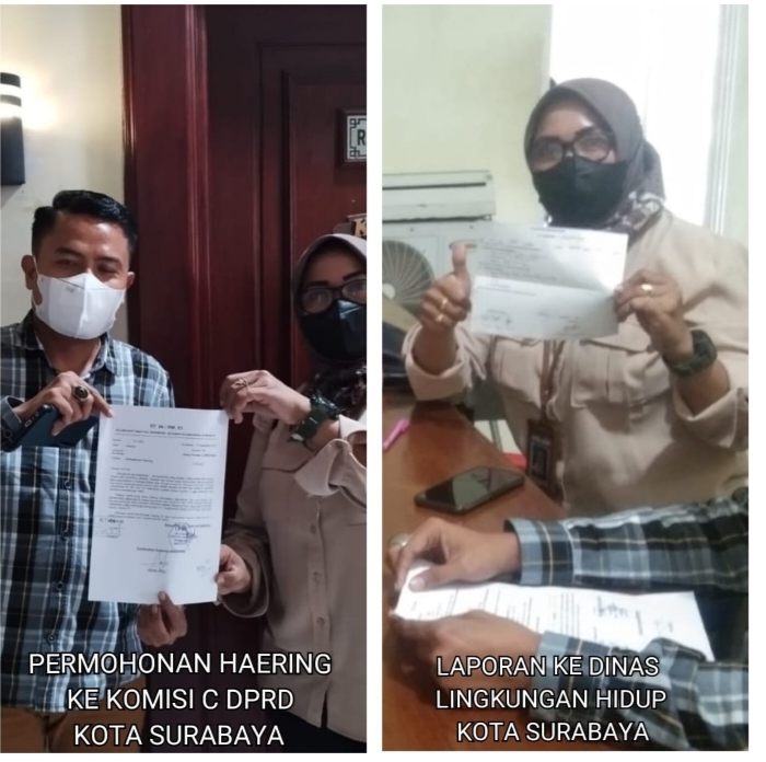 Perusahaan Sosis Dijalan Nambangan No 9 Resmi Dilaporkan Ke DPRD Dan DLH Kota Surabaya