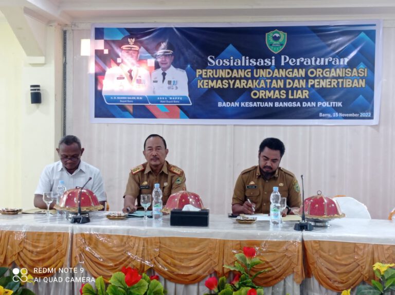 Kesbangpol Barru Sosialisasi UUD Ormas