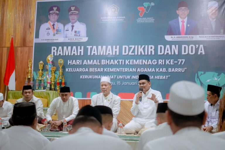 Pada HAB Ke-77 Kemenag RI, Bupati Barru: Zikir dan Doa Sebagai Bentuk Instrospeksi Diri