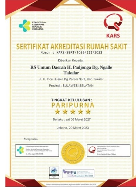 RSUD HPDN Takalar Berhasil Raih Akreditasi Paripurna Dari KARS