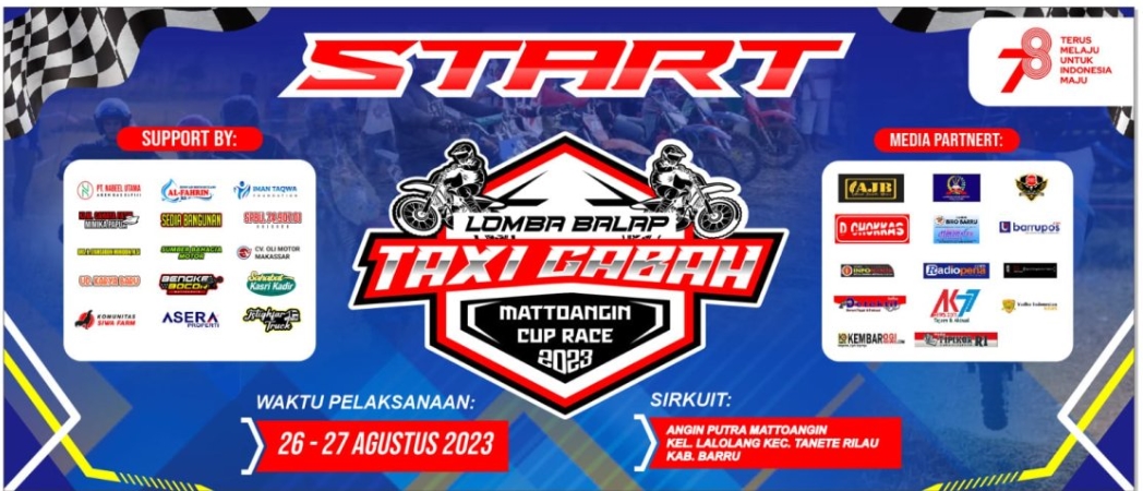 Akan Dibuka Bupati Barru, Lomba Taxi Gabah Mattoangin Cup Race 2023 Segera Digelar