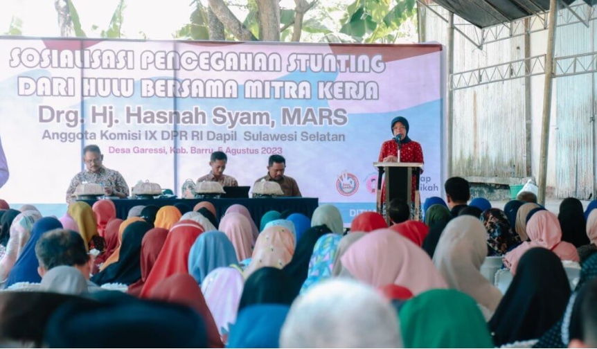 Ketua TP.PKK Barru Gelar Pencegahan Stunting di Desa Garessi