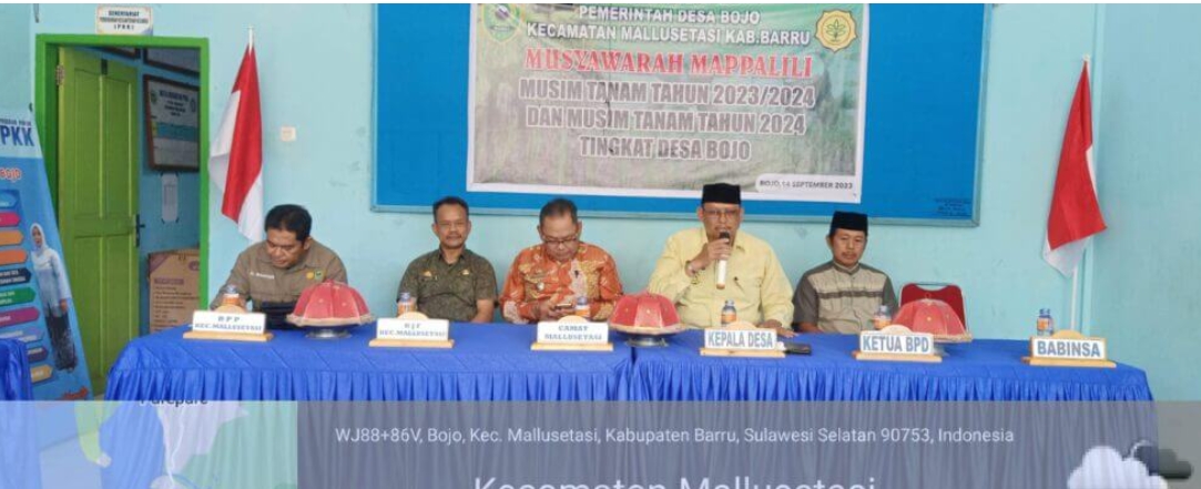 Pemdes Bojo Gelar Musyawarah Mappalili Musim Tanam 2023-2024