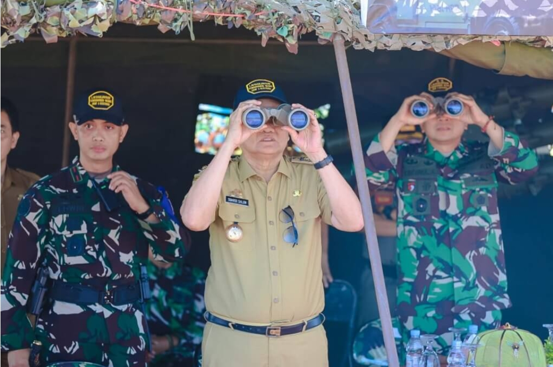 Bupati Barru Hadiri Pembukaan Latihan Tembak Senjata Berat Batalyon Arhanud Divisi Infanteri III Kostrad