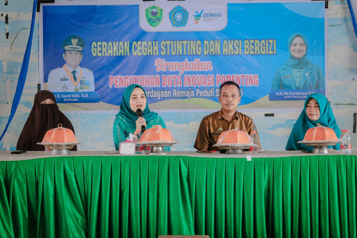 drg.Hj.Ulfah Hadiri Gerakan Cegah Stunting dan Aksi Bergizi di Aula UPT SMAN 1 Barru