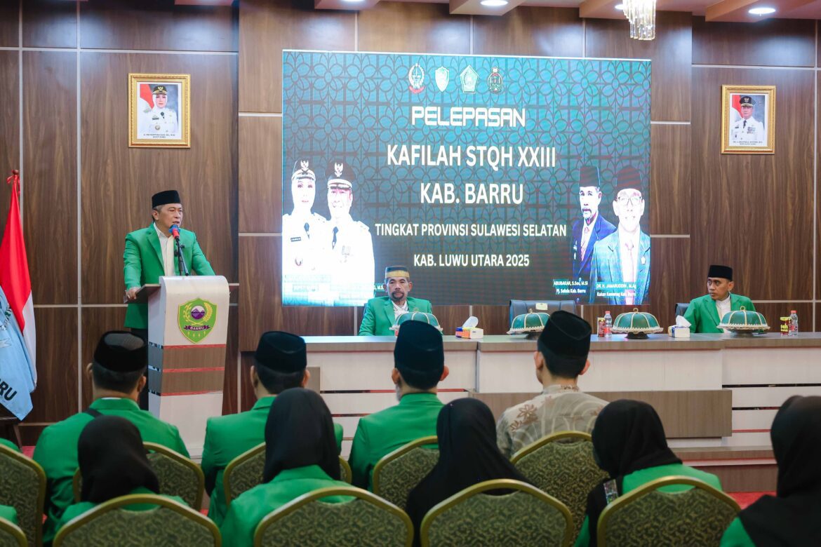 Pelepasan Kafilah STQH Barru, Wabup Abustan Optimis Torehan Prestasi
