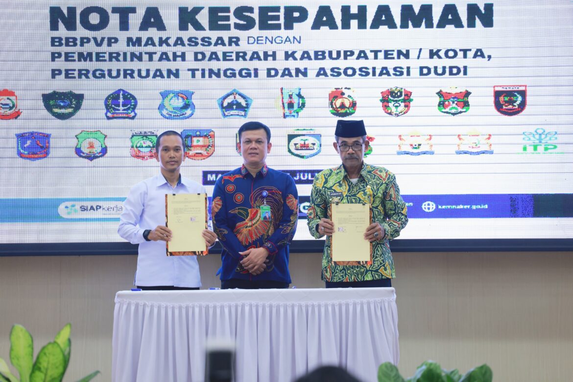Pemkab Barru Teken MoU dengan BBPVP Pangkep, Perkuat Pelatihan Vokasi dan Daya Saing Tenaga Kerja