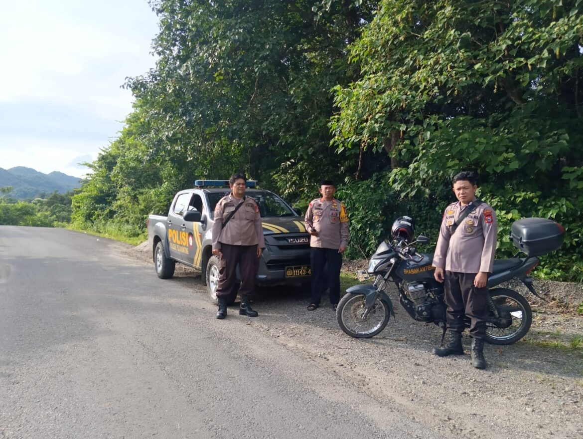 Cegah Balap Liar, Kapolsek Pujananting Pimpin Patroli di Perbatasan Mattappawalie-Pattappa