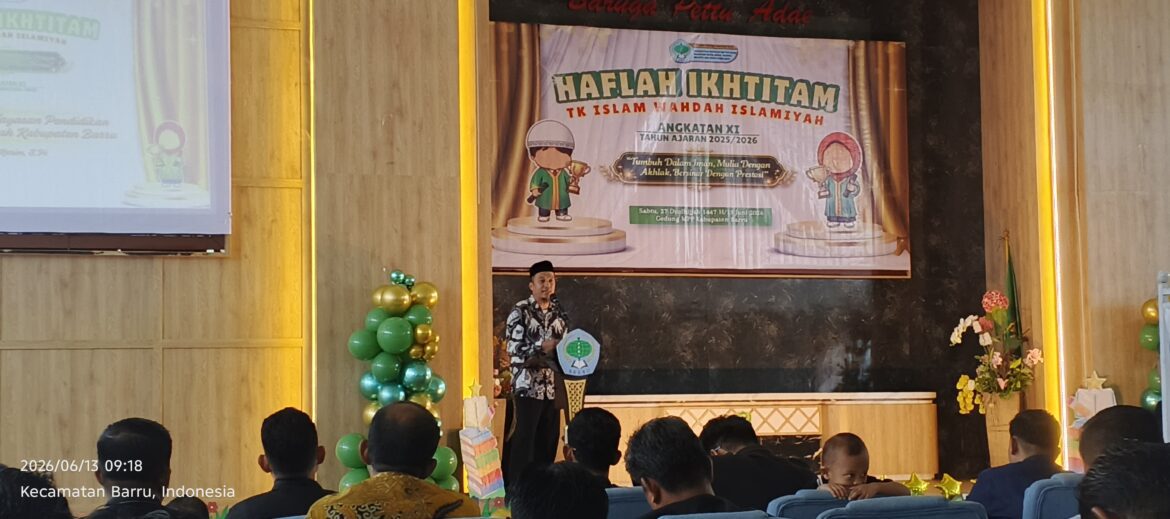 ​Luluskan 63 Santri, TK Islam Wahdah Islamiyah Barru Unjuk Prestasi Nasional di Haflah Iktitam Angkatan XI